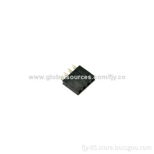 PH2.54 1*3 Straight H8.5 PBT Female Header, Black Environment Protection Material, 3A Current
